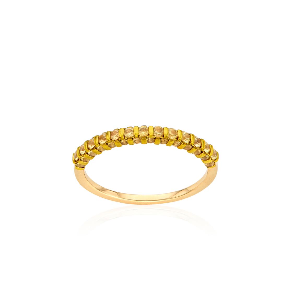 Three Sided Yellow Sapphire Band