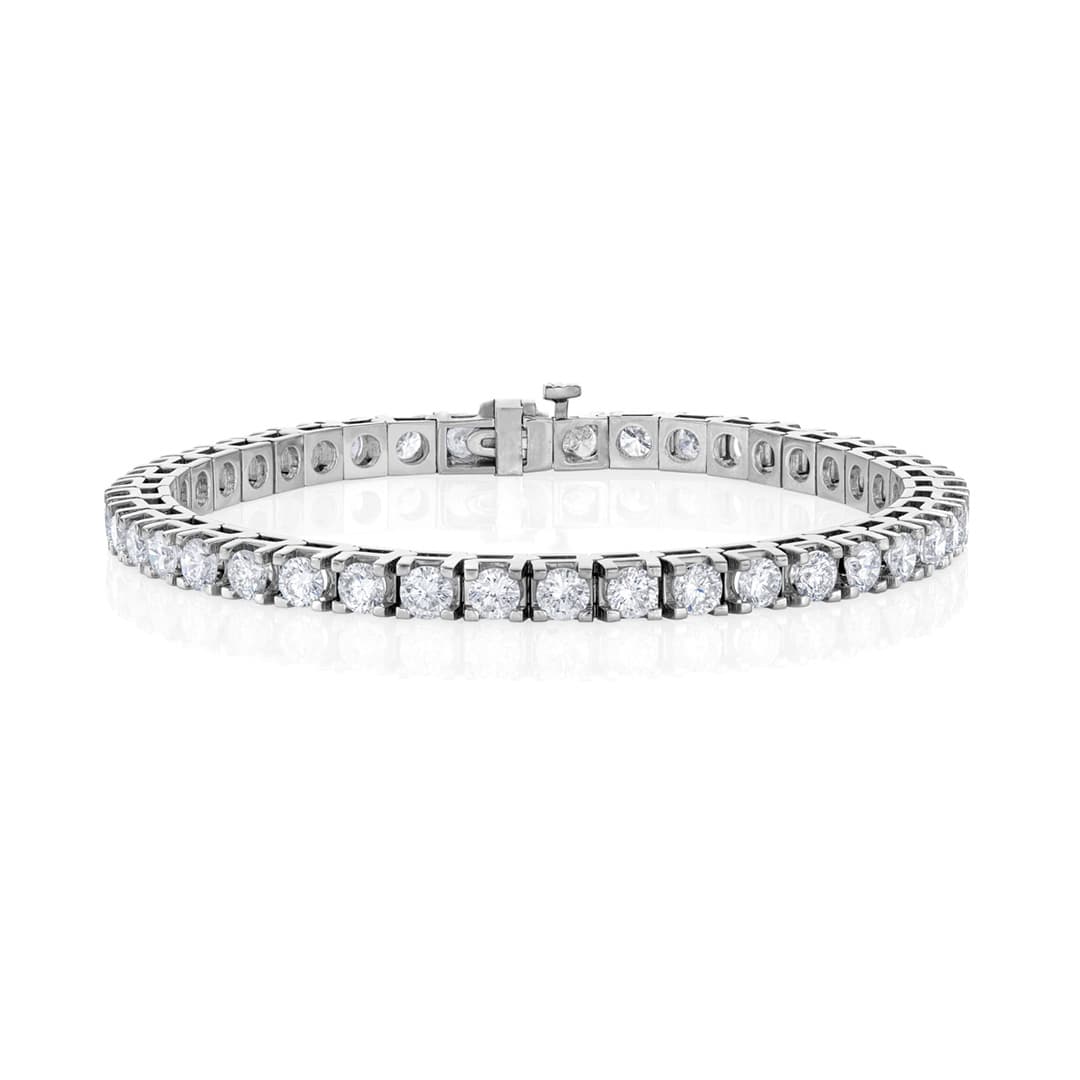 7.14 CTW Round Diamond Line Bracelet