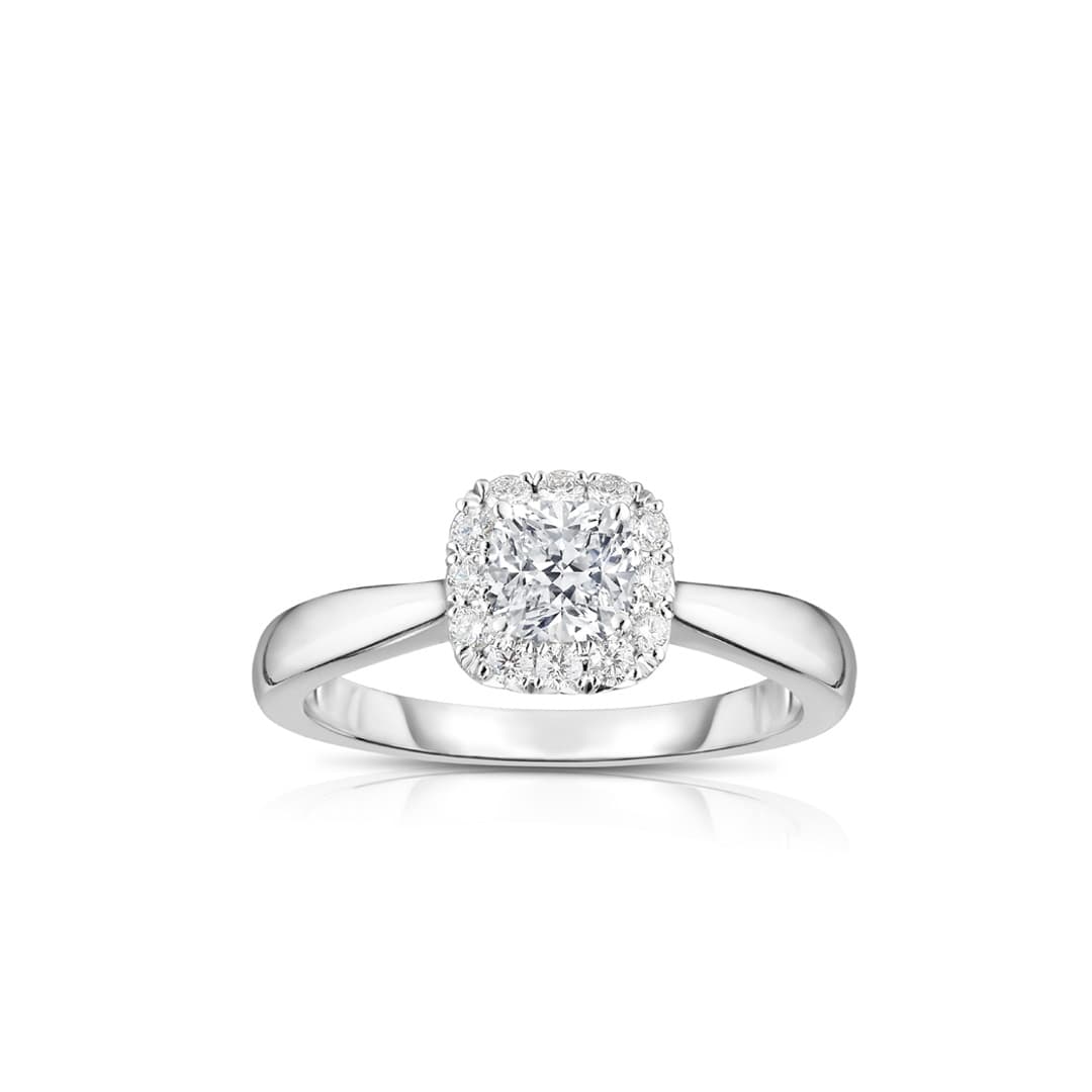 .50 CT Cushion Cut Diamond Halo Engagement Ring 0