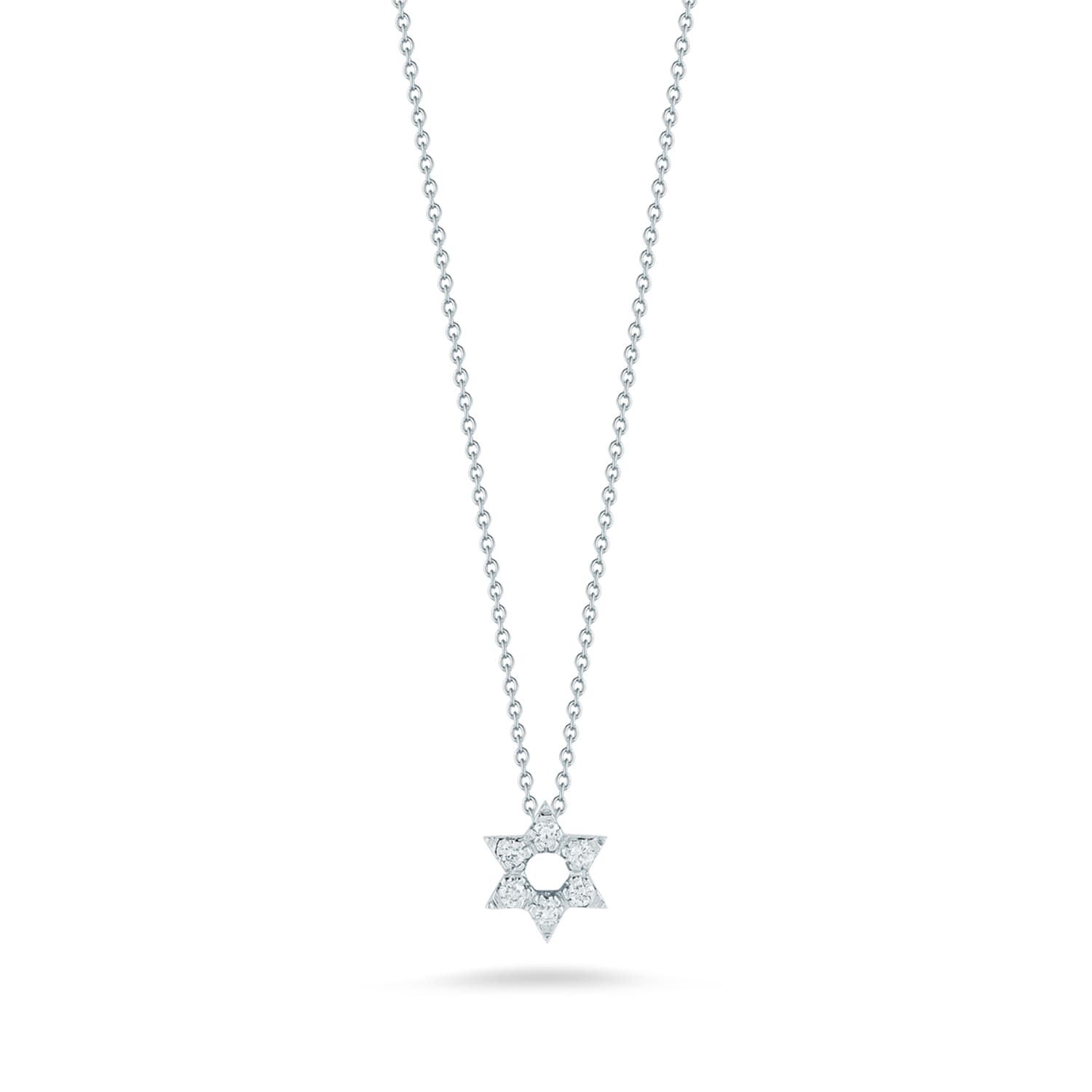 Roberto Coin 18k White Gold & Diamond Open Star Of David Pendant Necklace 0