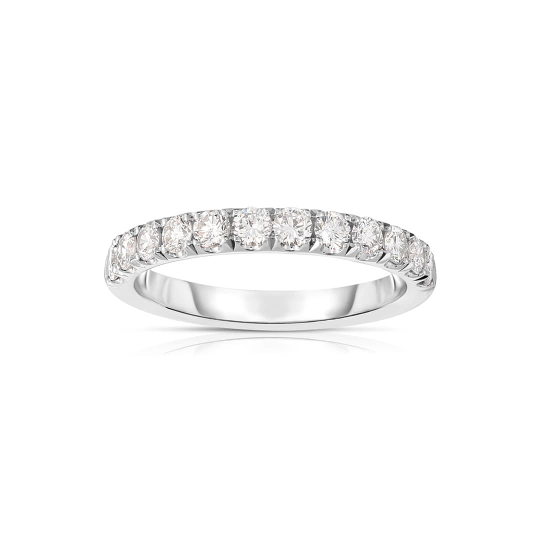 White Gold 0.67 CTW Diamond Wedding Band