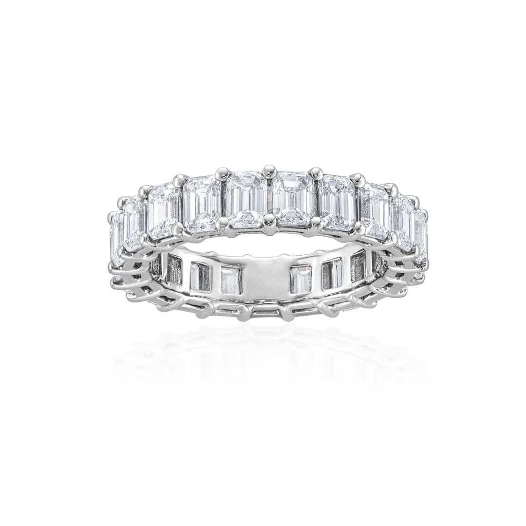 Emerald Cut 6.66 CTW Eternity Band 0