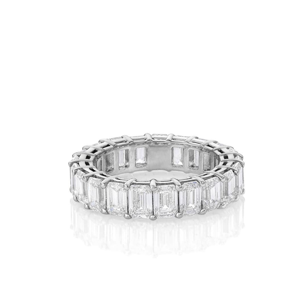 6.64 CTW Emerald Cut Diamond Eternity Band 0