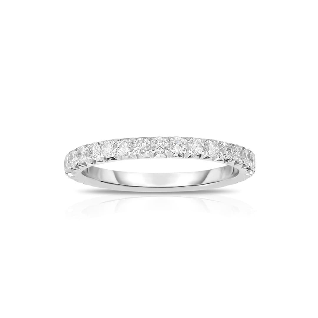 White Gold 0.59 CTW Diamond Wedding Band