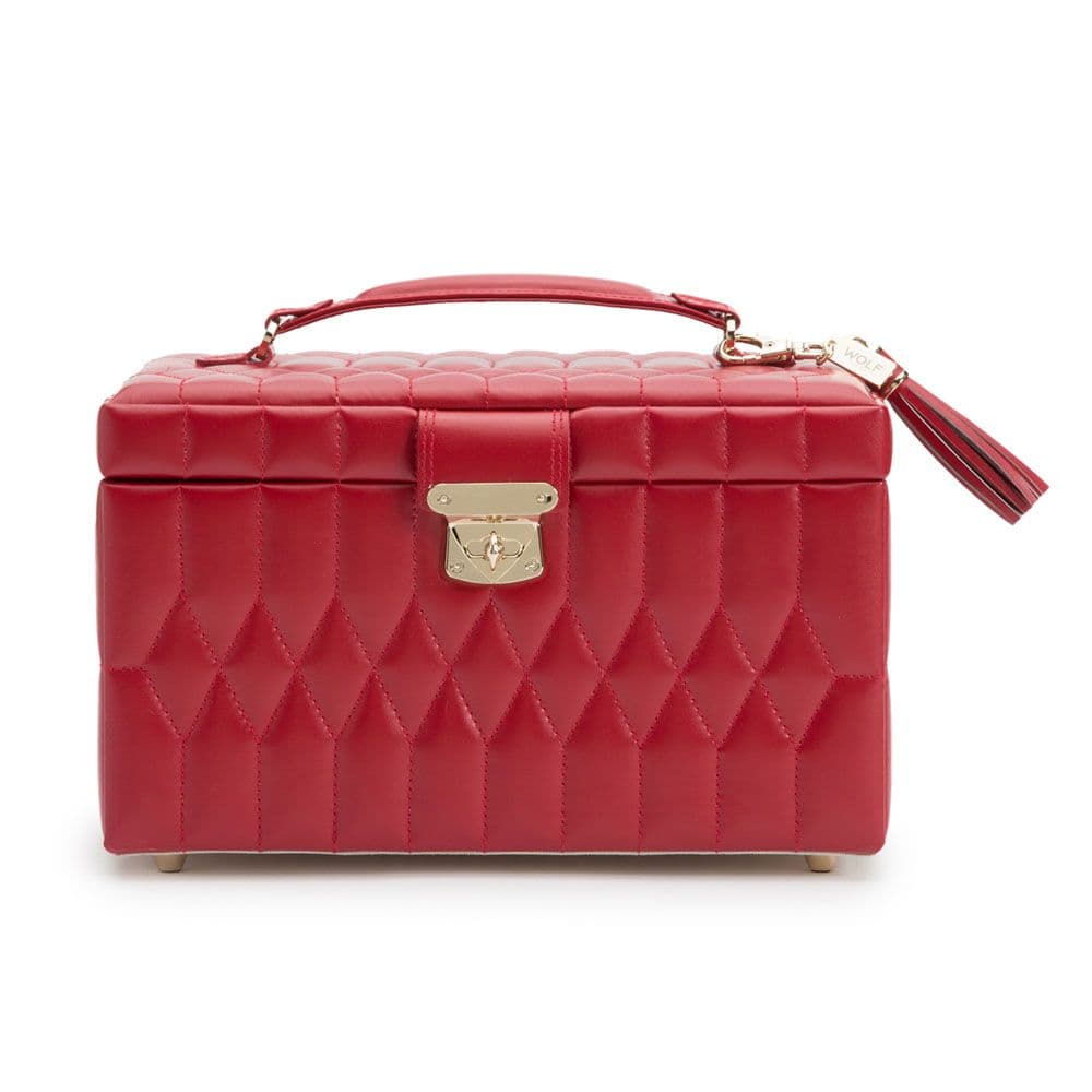 WOLF Caroline Medium Jewelry Case in Red 0