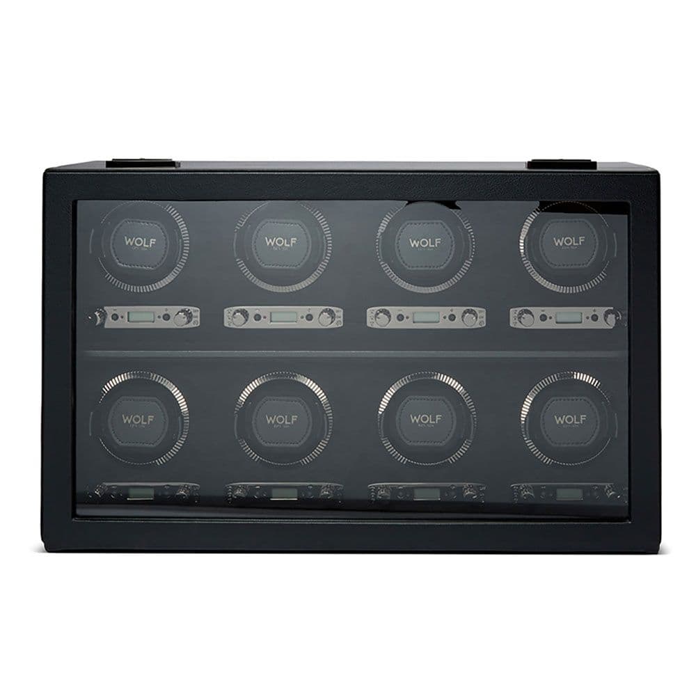 WOLF British Racing Black 8 Piece Watch Winder