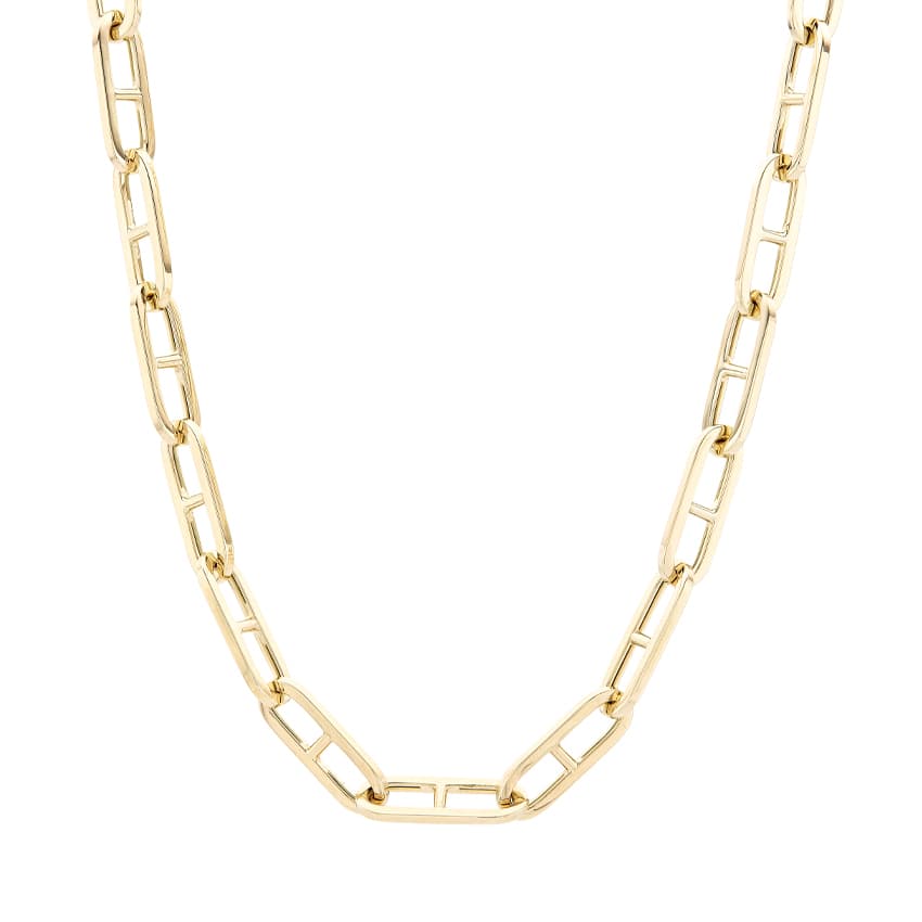 6.5 mm Elongated Mariner Chain Necklace 0