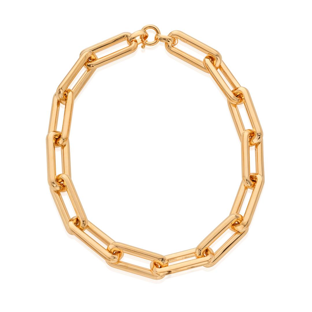 Chunky 18k Yellow Gold Chain Link Necklace 0