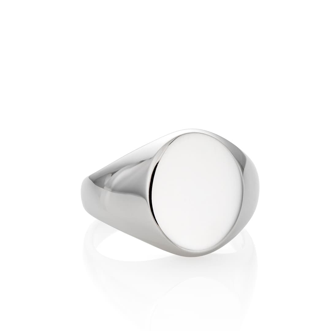 Classic Oval Signet Ring in Sterling Silver