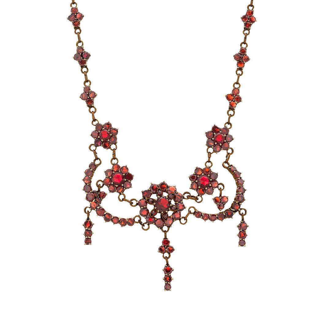 Estate Collection Garnet Festoon Necklace 0