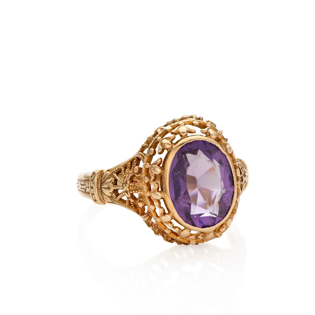 Estate Collection Oval Amethyst Ring 0