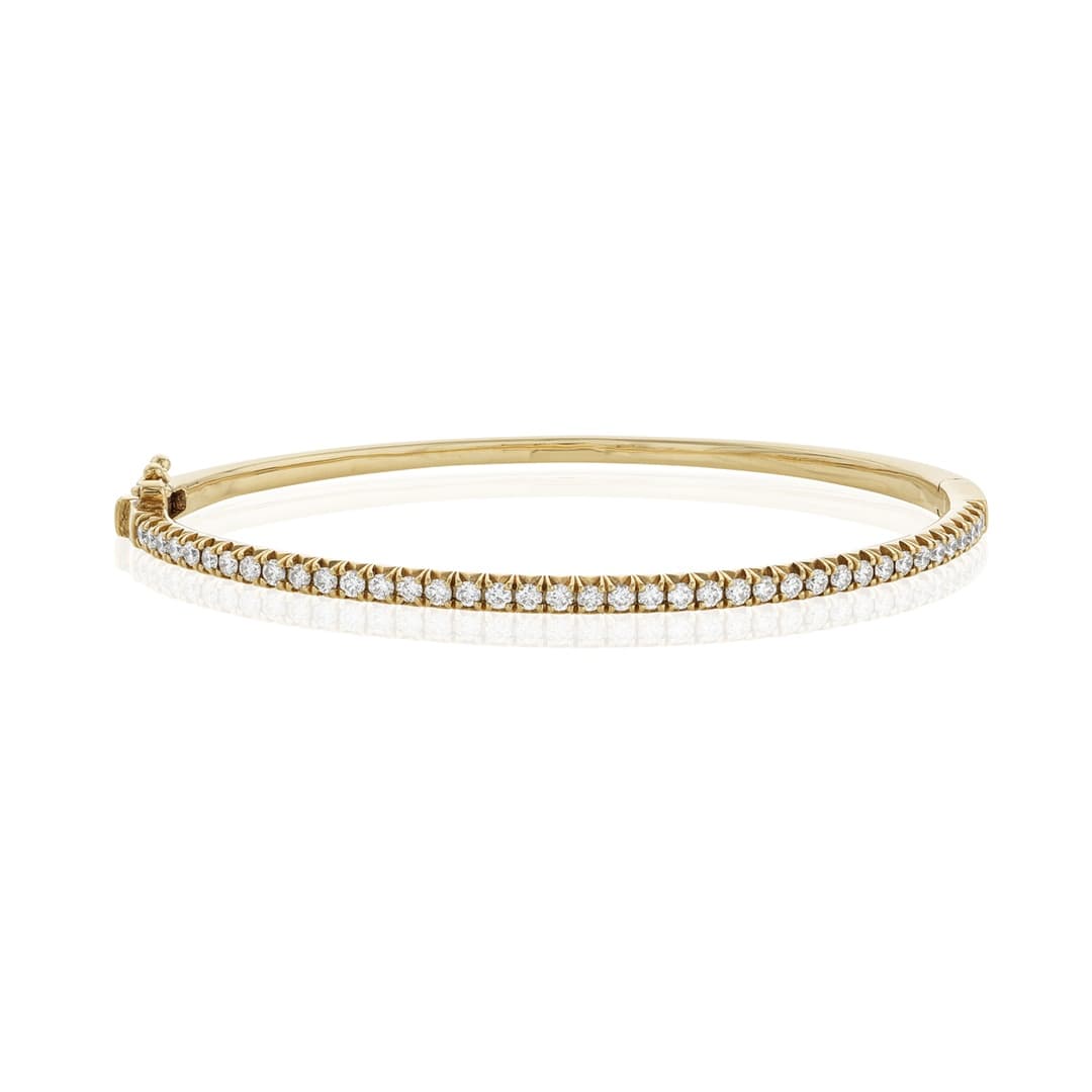 1.00 CTW Round Diamond Bangle Bracelet