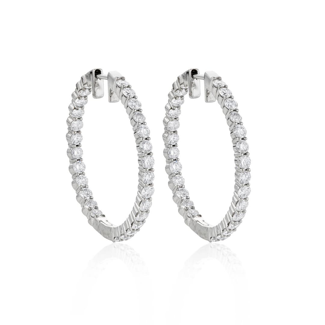 Diamond In and Out Hoop Earrings Collection