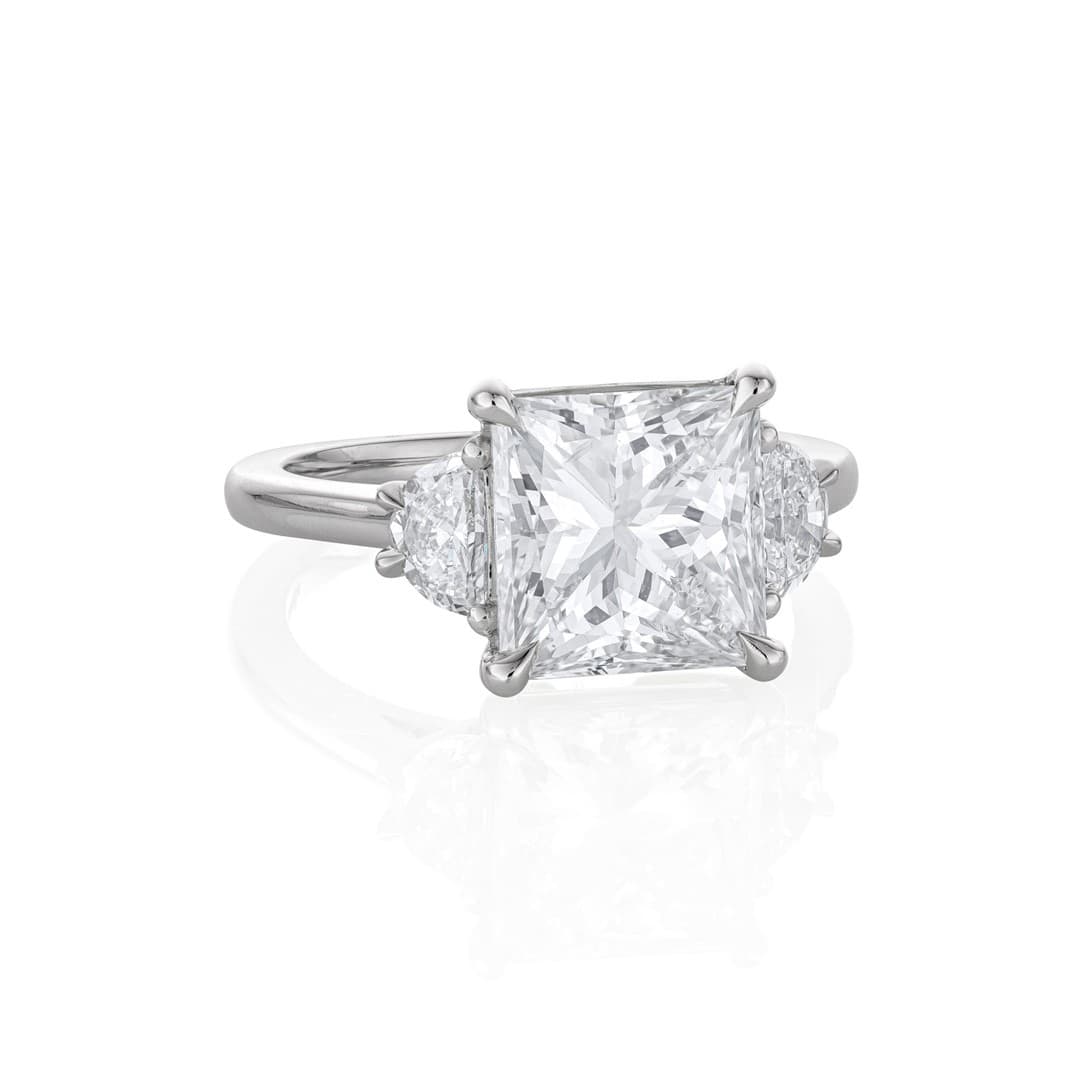 4.01 CT Princess Cut Diamond Engagement Ring 2