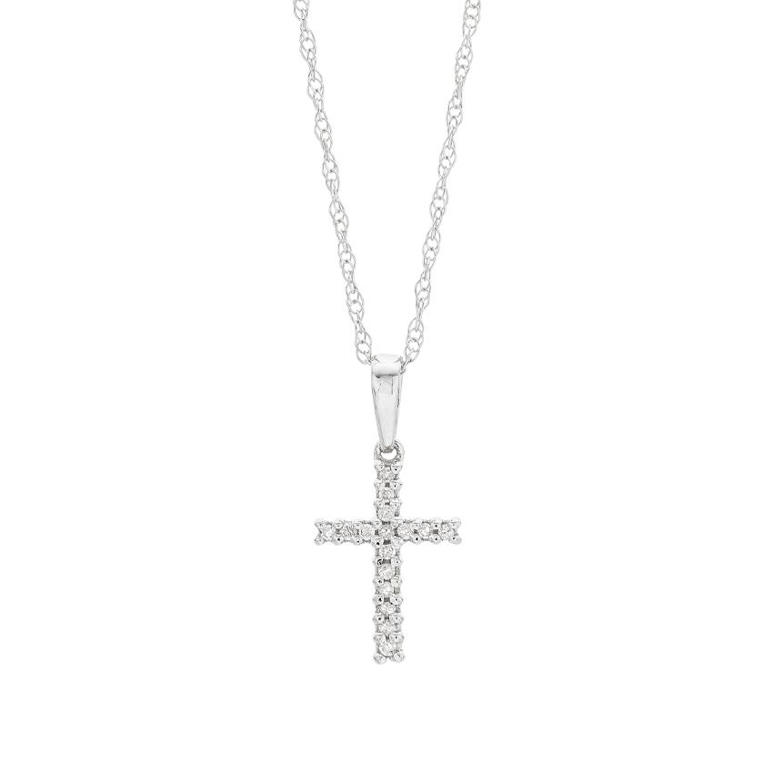 Small Diamond Cross Necklace