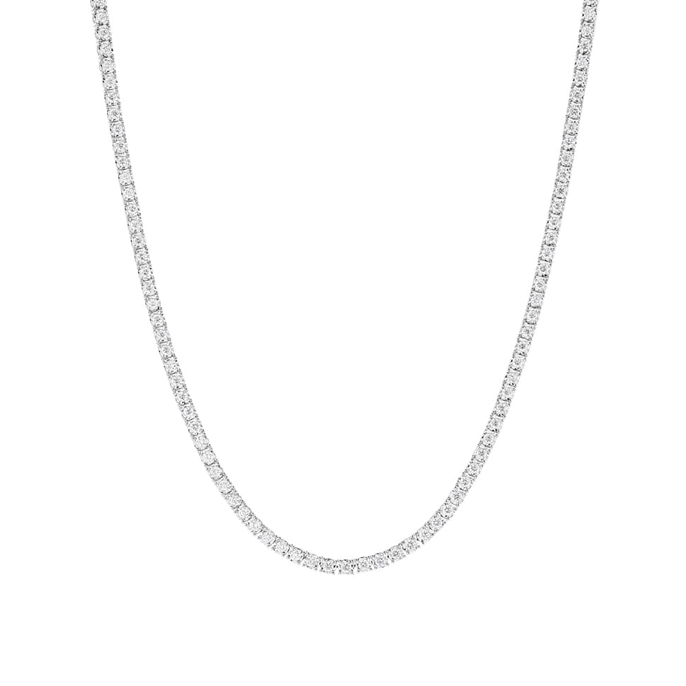 8 Carat, White Gold All Around Diamond Necklace