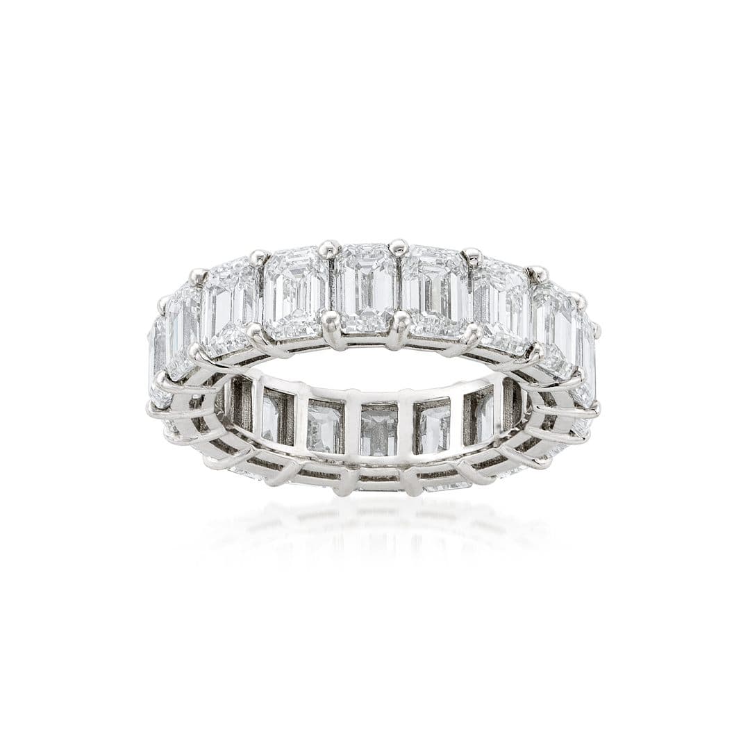 8.65 CTW Emerald Cut Diamond Eternity Band