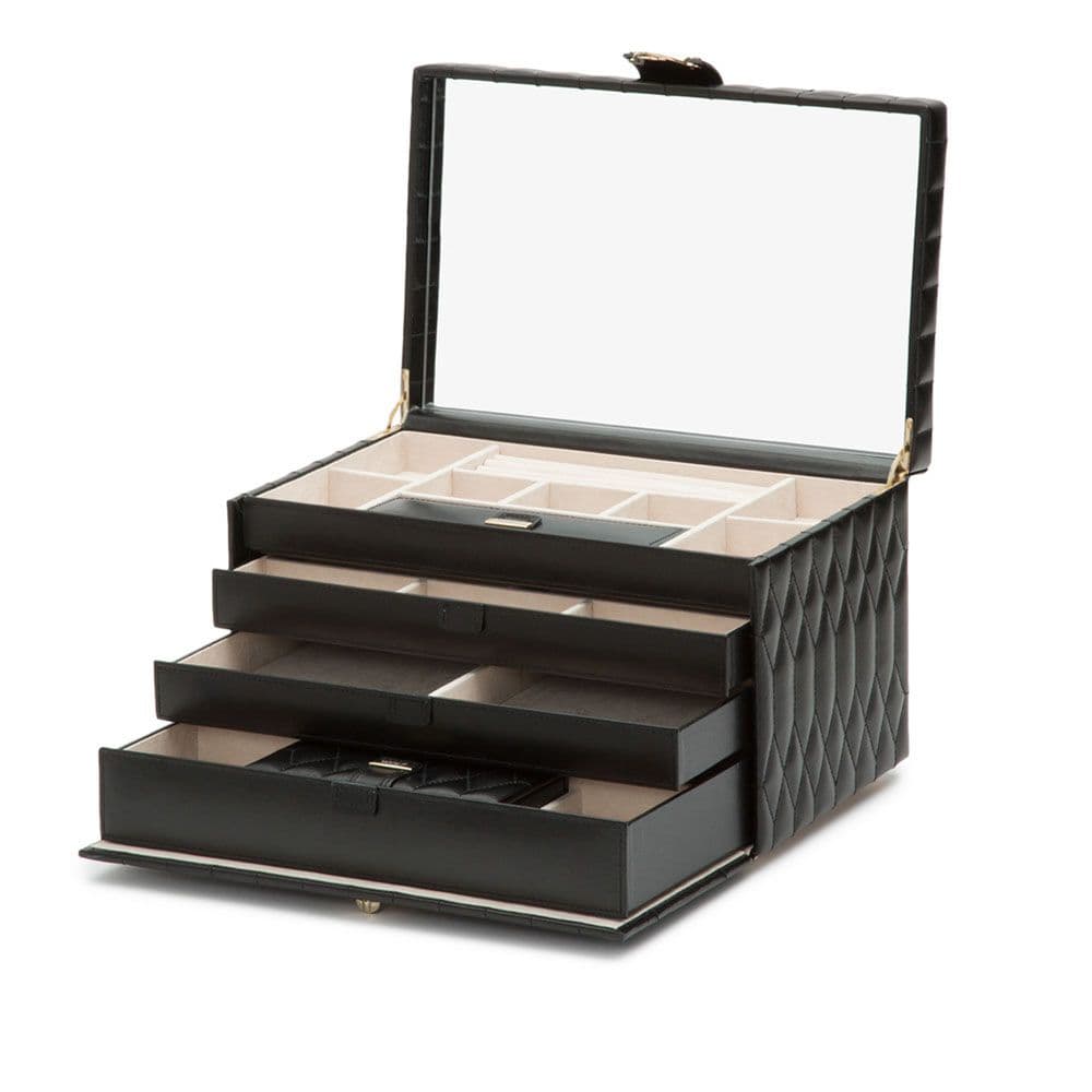 WOLF Caroline Large Jewelry Case in Black 5