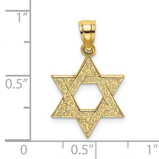 Star of David Pendant in 14k Yellow Gold 1