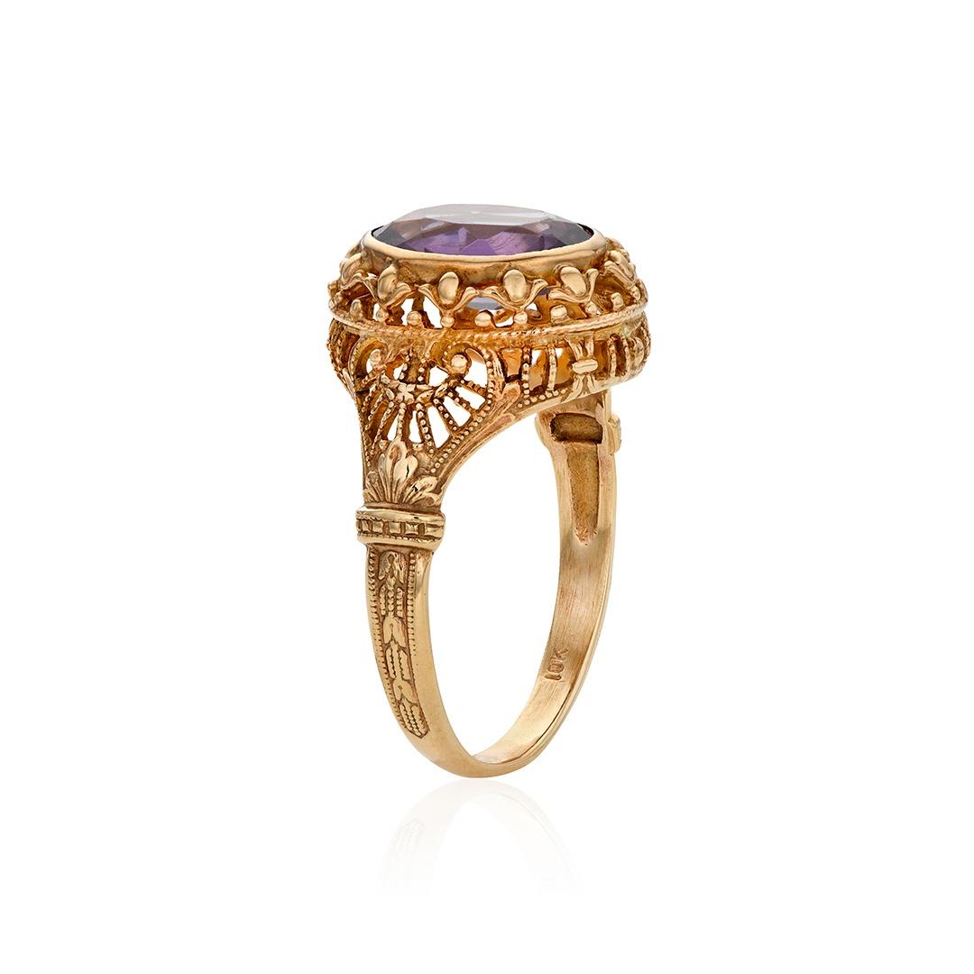 Estate Collection Oval Amethyst Ring 1