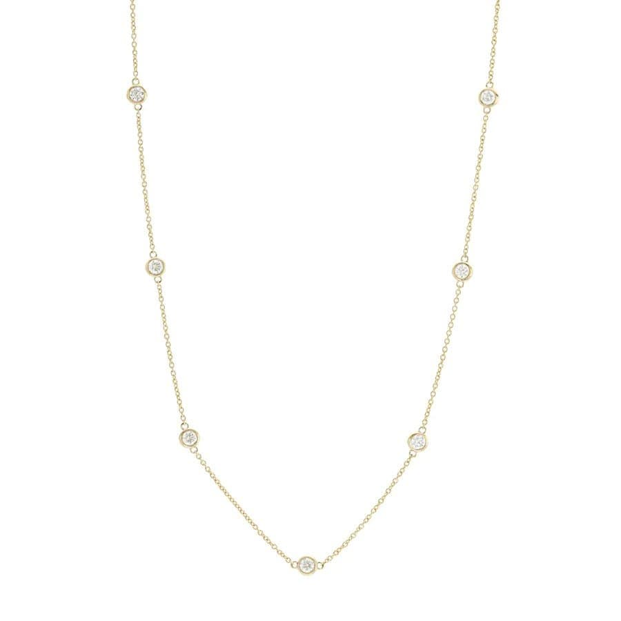 1.00 CTW Ten-Station Bezel Diamond Necklace