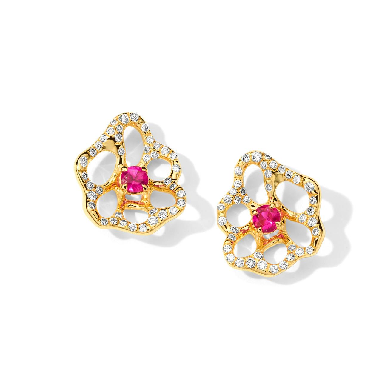 Ippolita Stardust Mini Flora Pink Sapphire Stud Earrings 0