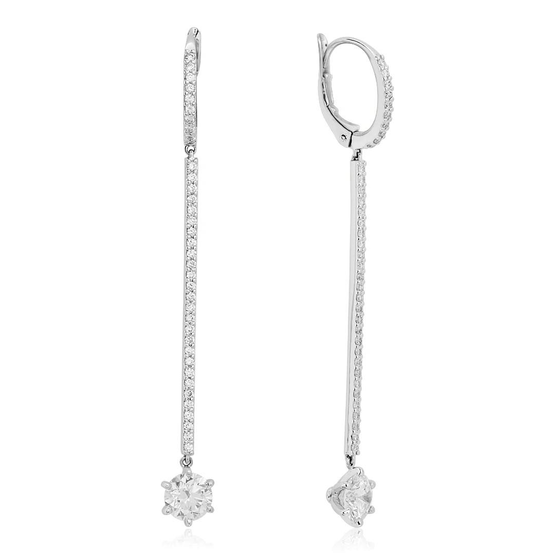 Roberto Coin White Gold Matchstick Earrings 0