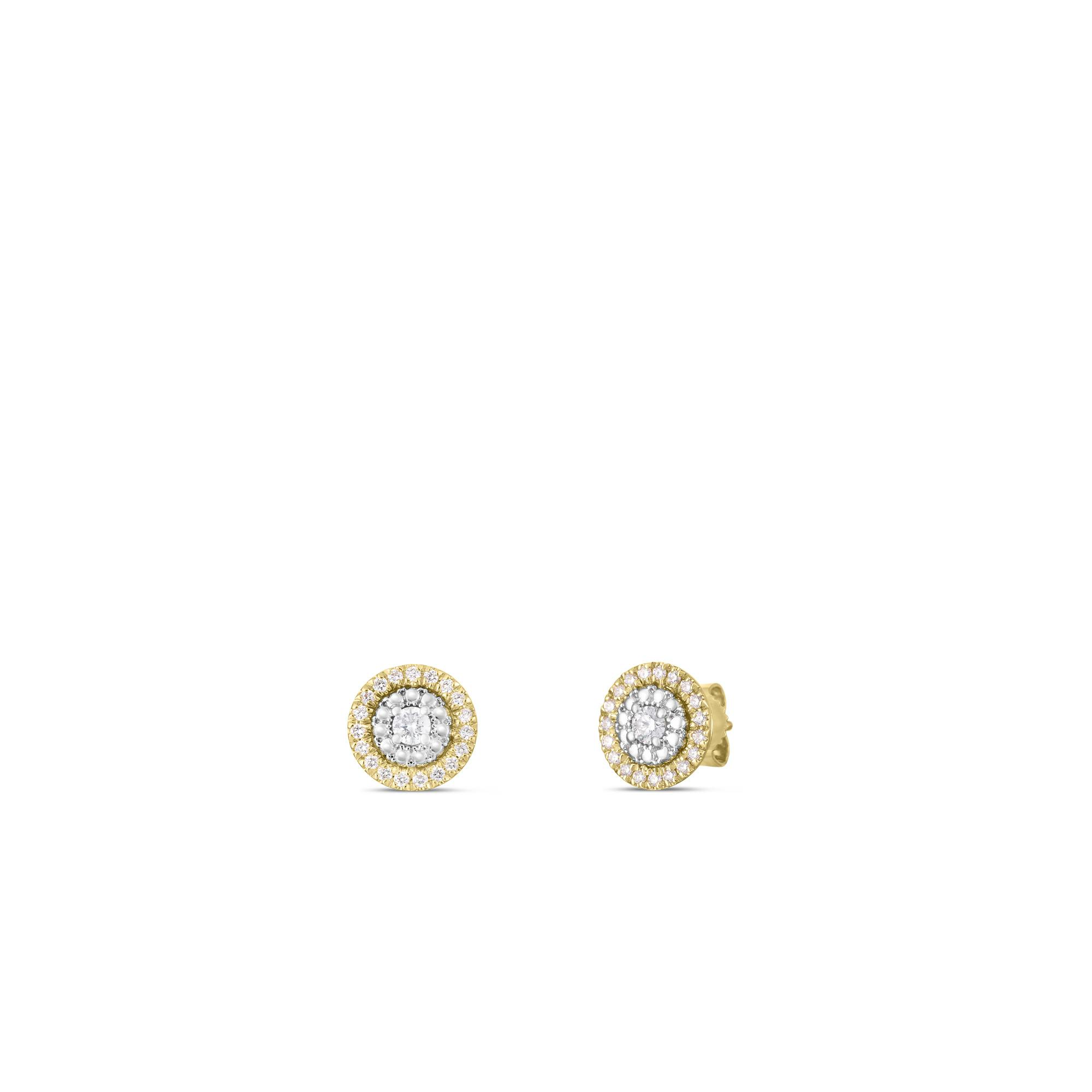 Roberto Coin Siena Small Pave Dot Stud Earring 0
