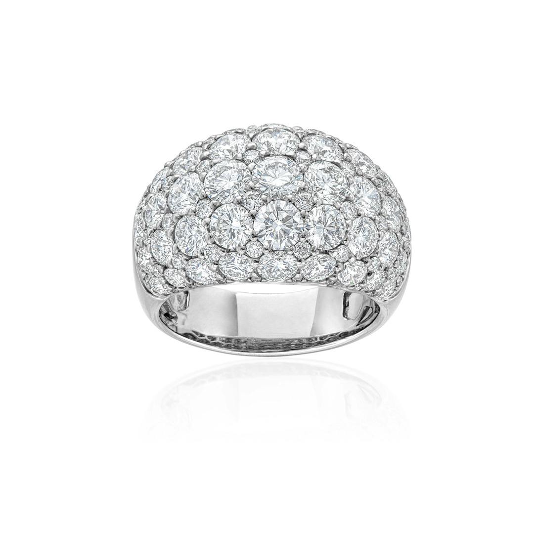 5.49 CTW Pave Diamond Domed Ring 0