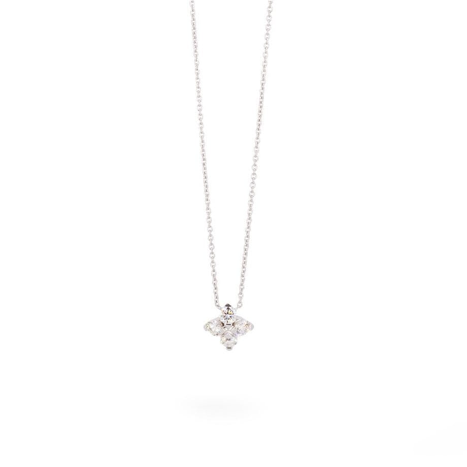 Roberto Coin Love in Verona Small White Gold Diamond Necklace 0