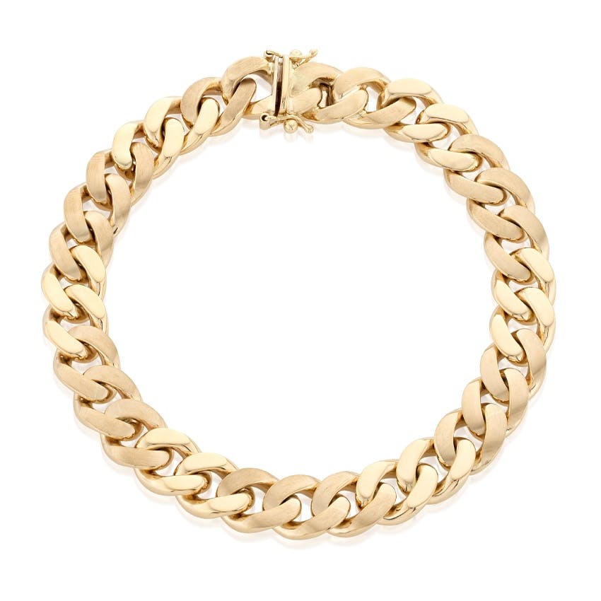 Thick Yellow Gold Curb Link Bracelet 0