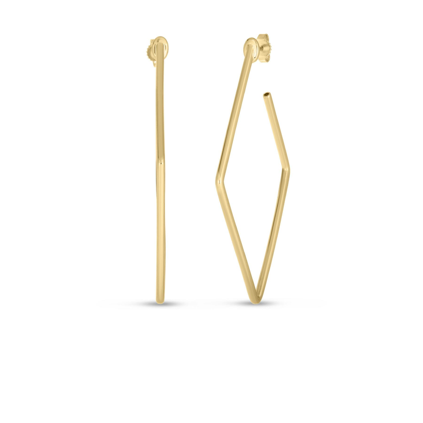Roberto Coin 18K Yellow Gold Classic Square Hoops 0