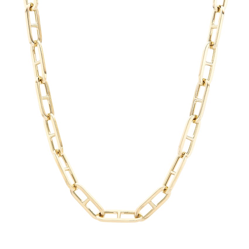 6.5 mm Elongated Mariner Chain Necklace
