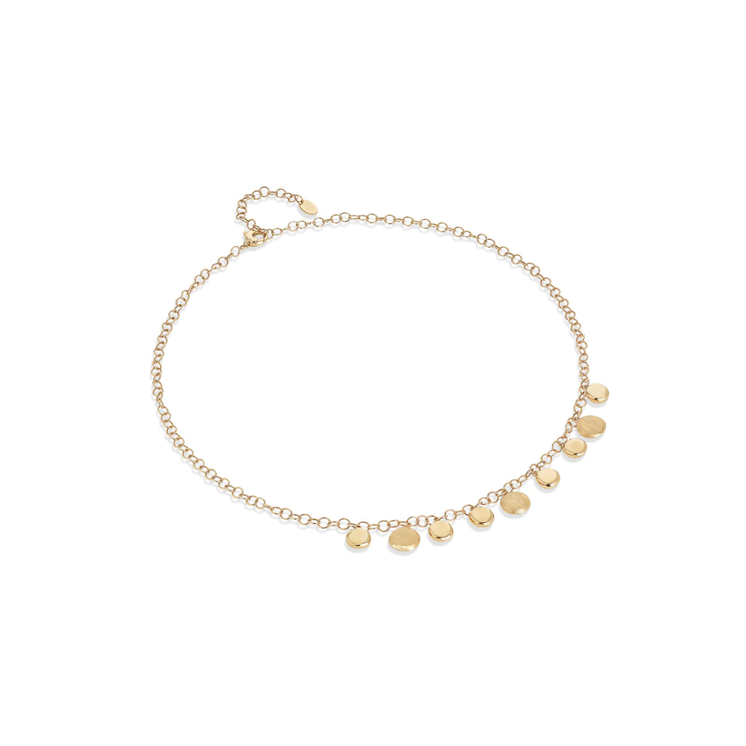 Marco Bicego Jaipur Collection 18K Yellow Gold Engraved and Polished Charm Half-Collar Necklace 0