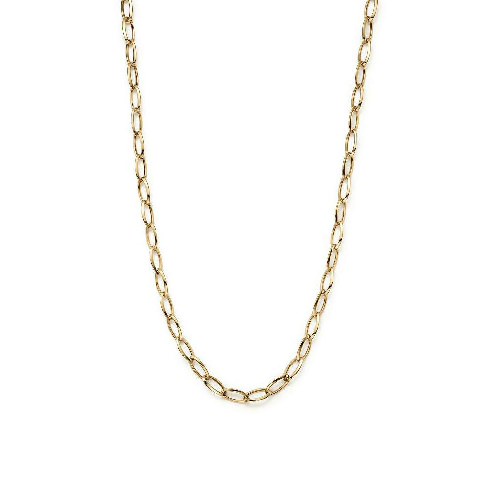 Roberto Coin 18K Knife Edge Oval Link Necklace 0