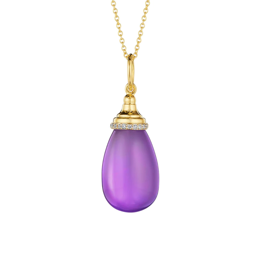 Syna Small Mogul Drop Necklace with Amethyst 0