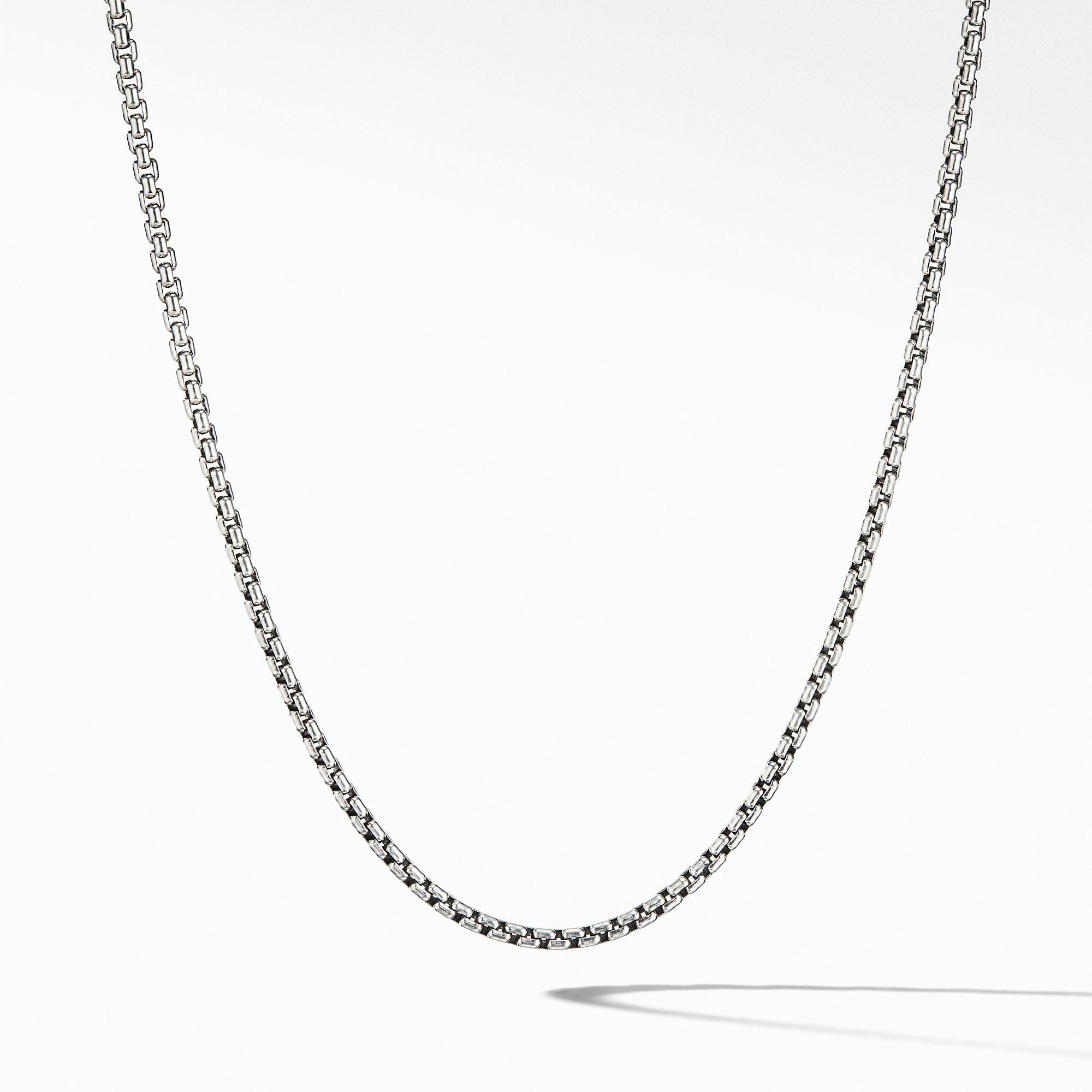 David Yurman Men's small Box Chain Necklace in Sterling Silver, 24"