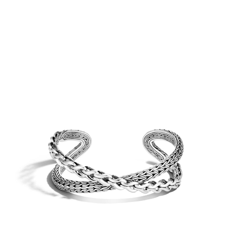 John Hardy Classic Chain Asli Crossover Cuff Bracelet 0