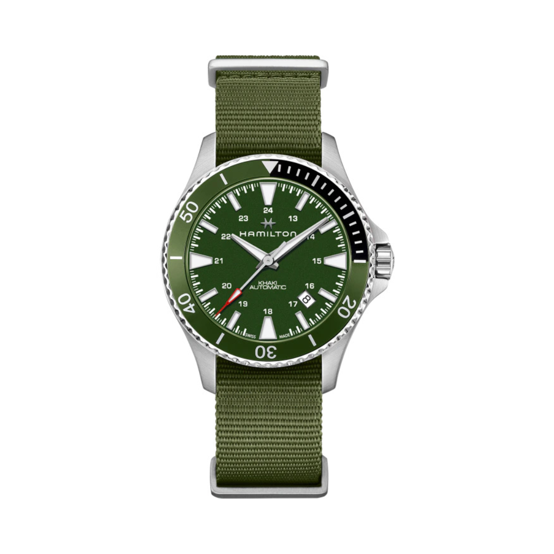 Hamilton Khaki Navy Scuba Auto Watch with Green Dial 0