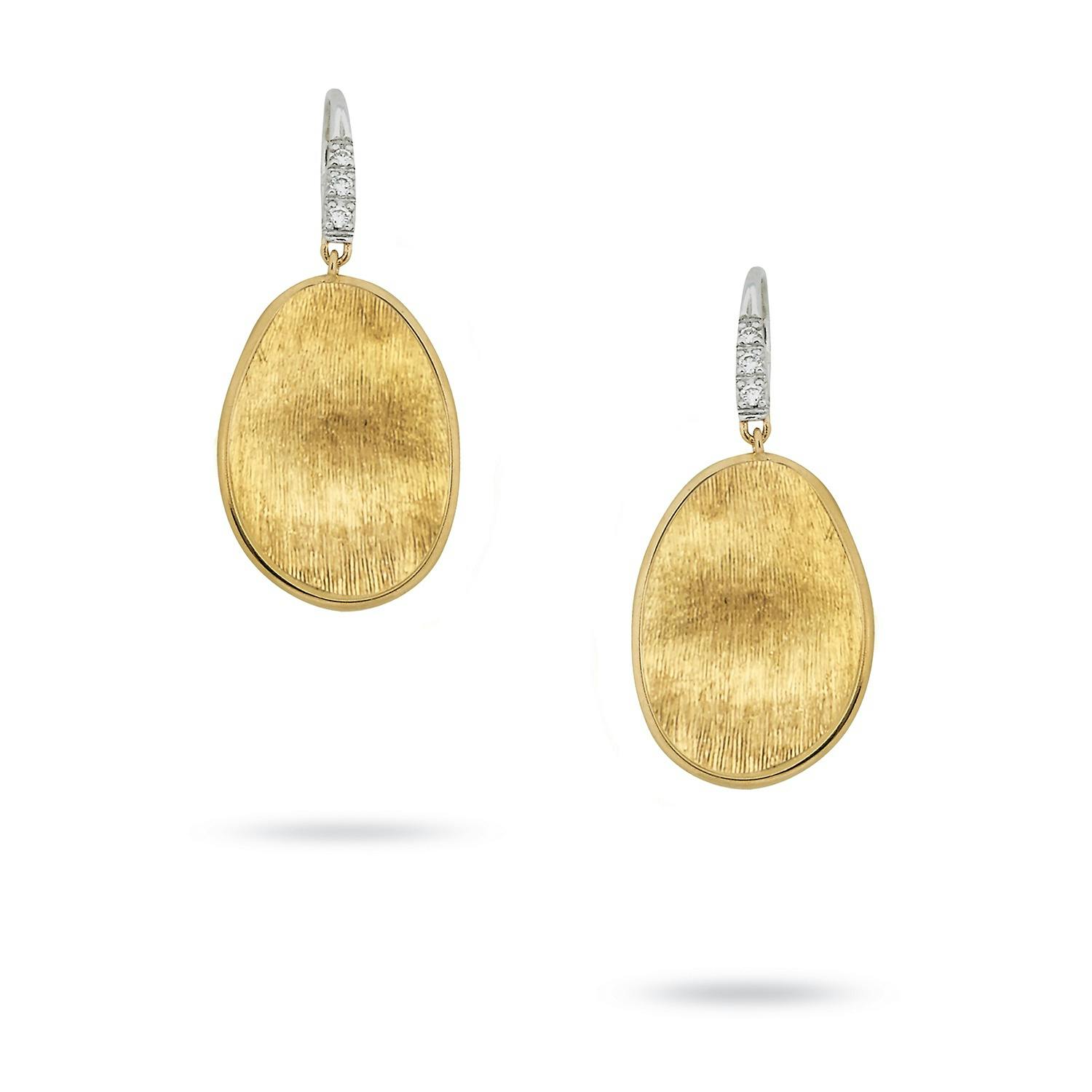 Marco Bicego Lunaria Diamond Accented Petal Drop Earrings 0