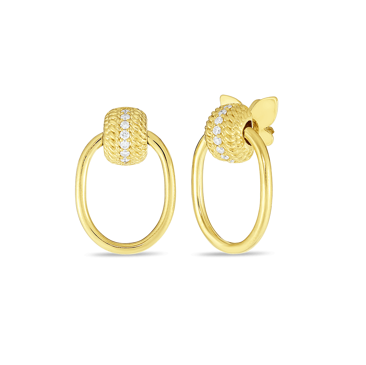 Roberto Coin Opera Gold and Diamond Earrings 0