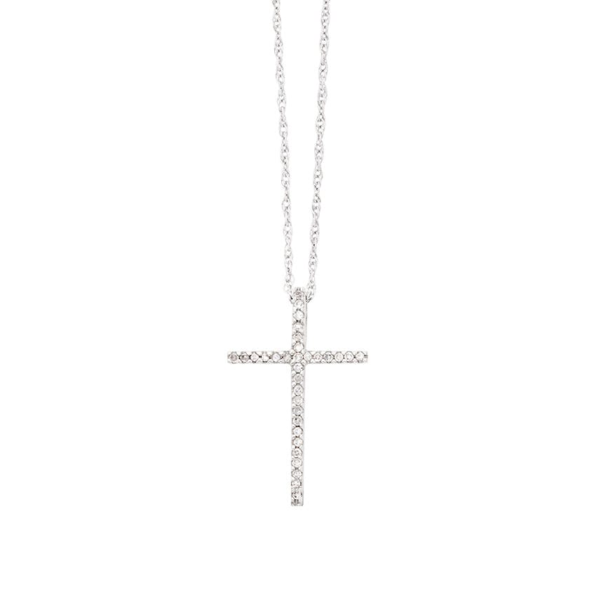Delicate Diamond Cross Necklace 0