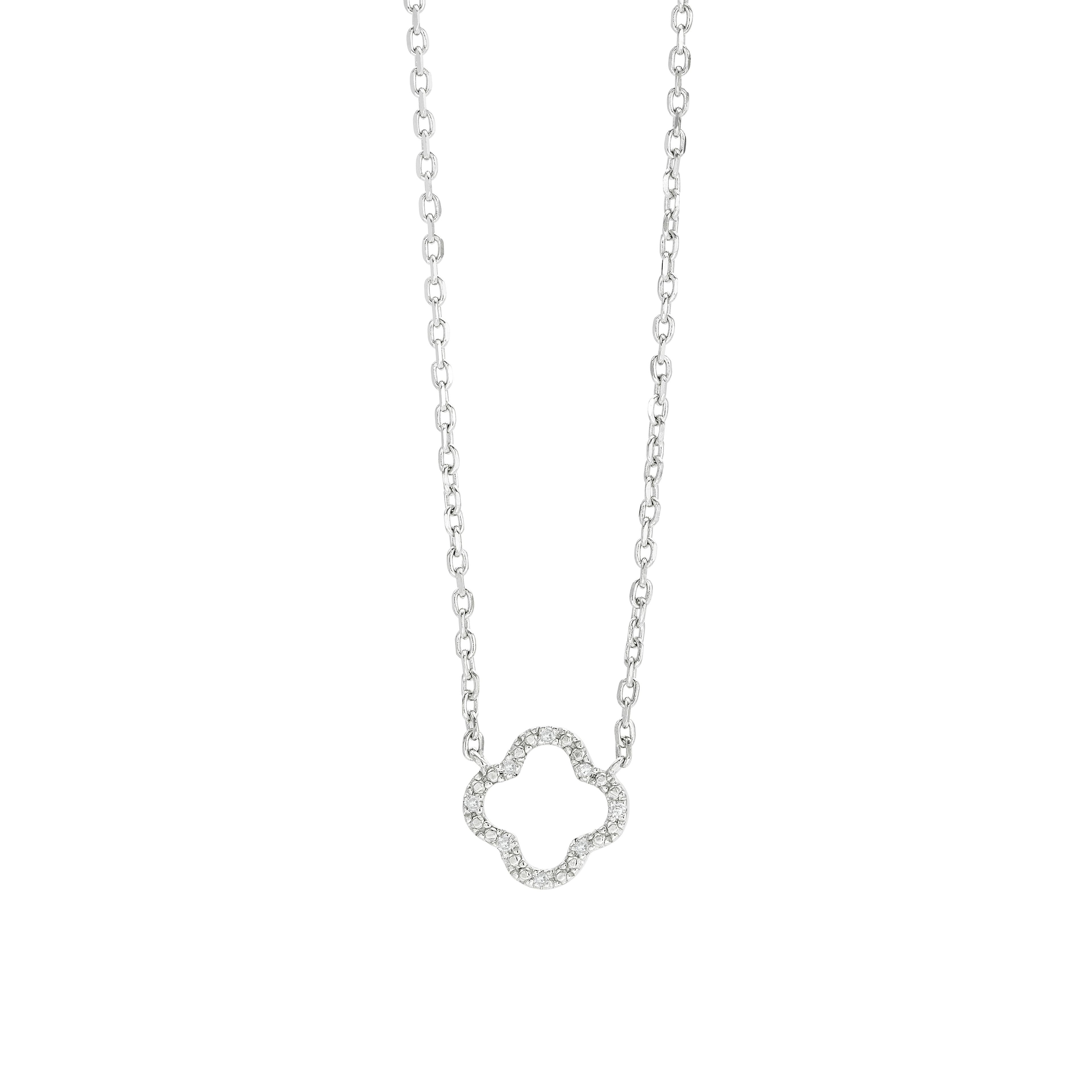 Open Clover Diamond Necklace