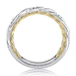 A. Jaffe Two Tone Twisted Diamond Stackable Anniversary Ring
