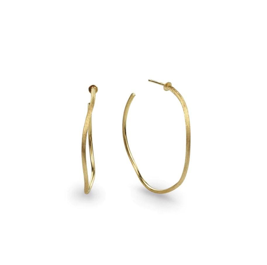 Marco Bicego Jaipur Collection 18K Yellow Gold Medium Narrow Hoop Earrings 0