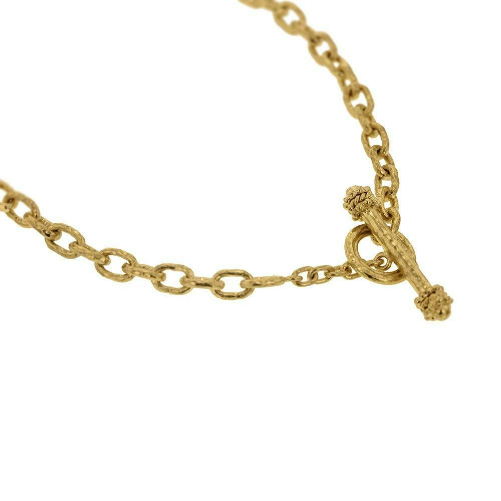 Elizabeth Locke Orvieto Hammered Link Necklace 2