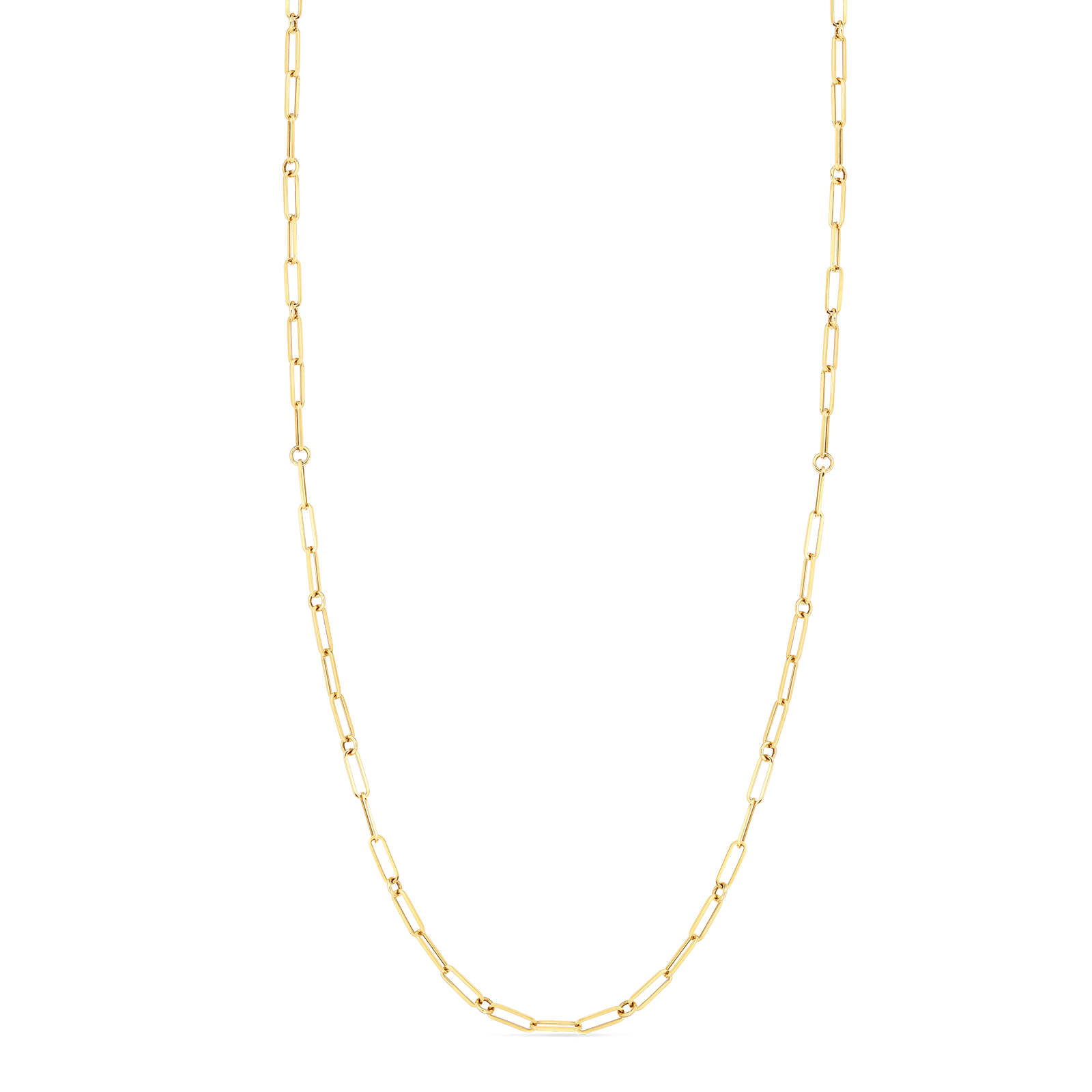 Roberto Coin 18K Paperclip Link Chain 17 Inch Necklace 0