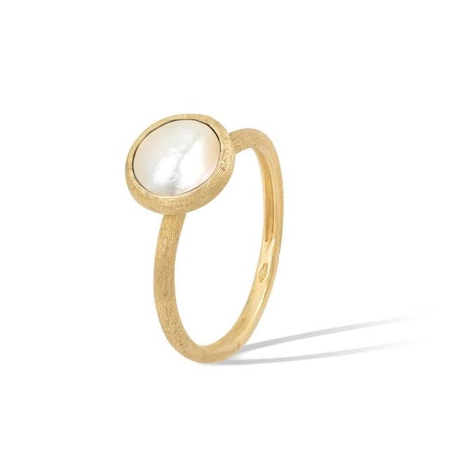 Marco Bicego Jaipur Color Collection 18K Yellow Gold Mother of Pearl Stackable Ring 0