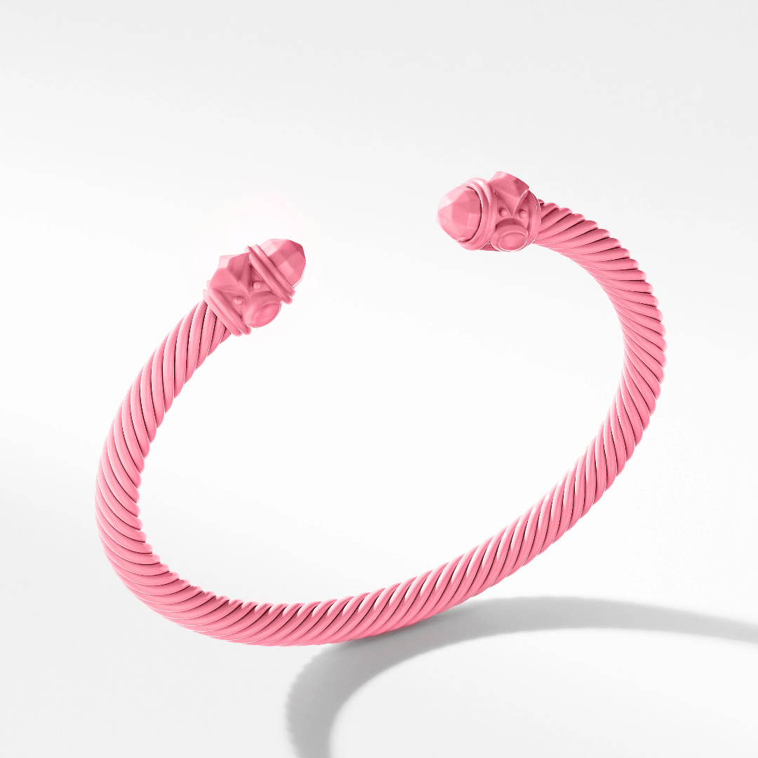 David Yurman Renaissance Cable Bracelet Coated in Pink 2