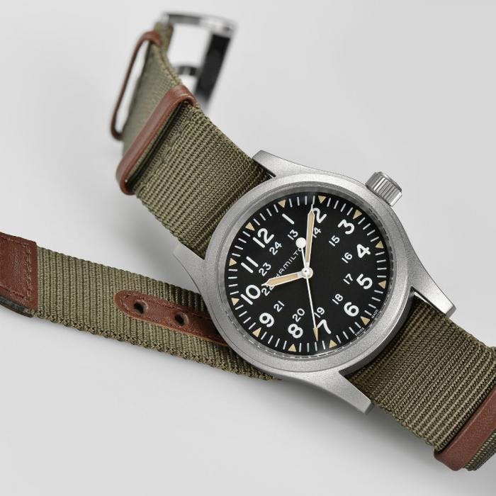 Hamilton Khaki Field Mechanical Watch with Black Strap, 38mm 1
